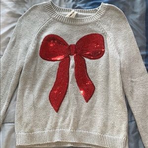 Red Bow Long Sleeve